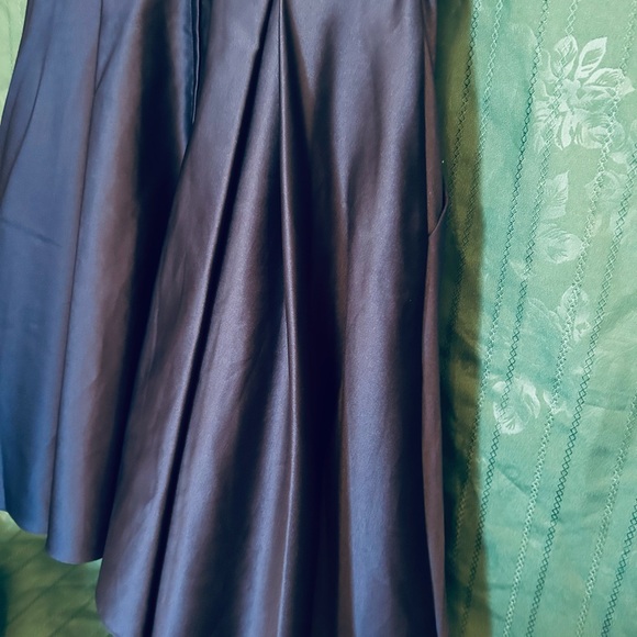 Navy Blue Cocktail Party Dress Size 5 Rhinestone Bling Pockets V Neck & Back - Picture 7 of 7